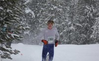 Overall Winner, Dan Prahl pushes through the winteresque conditions