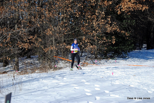 Jeanette Cudney exiting the woods shows her speed leading to Junior Women's gold but also fifth overall for all Junior racers.