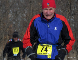 Gold Medalist and national legend, Ed Rousseau, wins his age class while Bob Durband No. 111 nails bronze in his class.