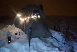 For little more than the weight of a couple of batteries your tent becomes festive.