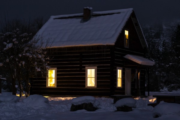 cabin in Cabinet Mountains Wilderness, Montana