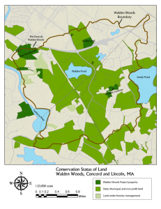 Map of Walden Woods courtesy of walden.org.