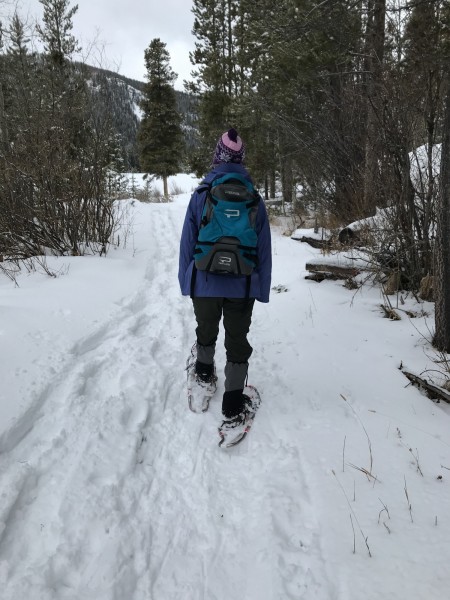 snowshoeing on Monarch Lake Trail, Grand Lake