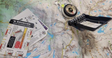 map, compass, reference cards