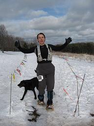 author on the race track after Chippewa-Moraine Ultra 50K 2008