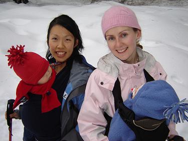 snowshoeing with babies