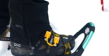 close up of Atlas Women's Access snowshoes in the snow