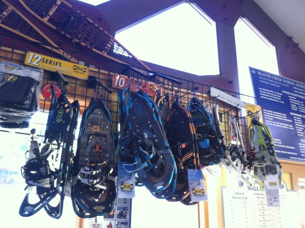 The Beaver Creek Nordic Center carries a variety of styles of Atlas Snowshoes to rent. Photo by Kim Fuller. 