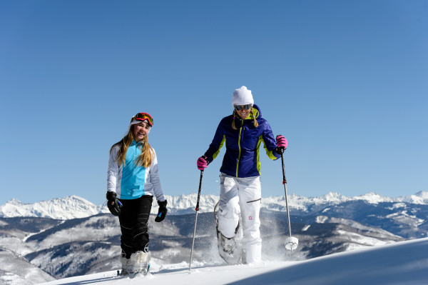 McCoy Park snowshoeing is a beautiful mountain adventure. Photo courtesy of Vail Resorts.
