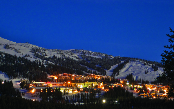 Big White Night Village from Clear Cut