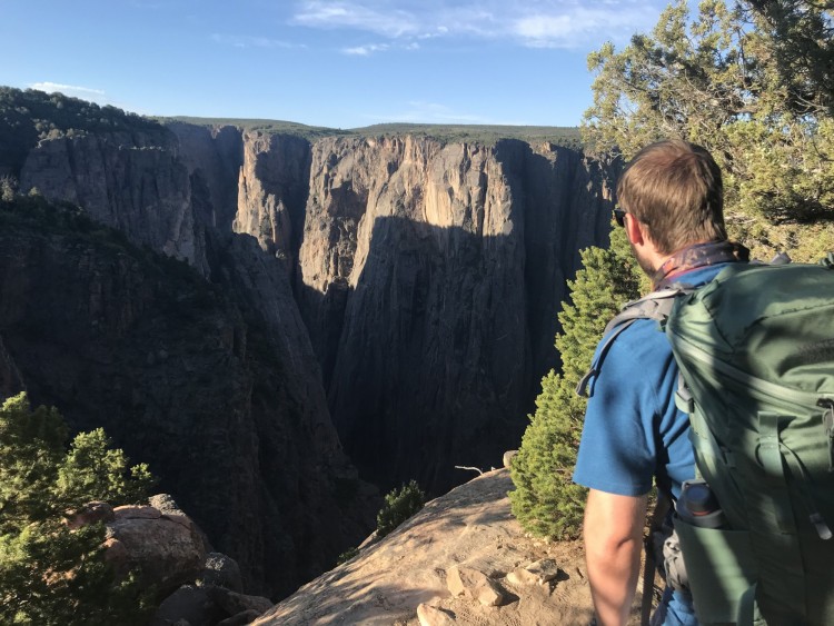 looking out towards the black canyon with the scree 32