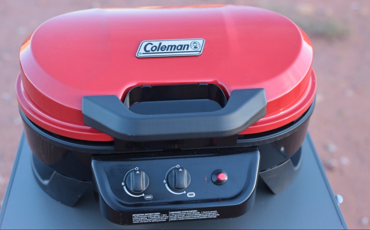 winter camping cooking gear: close up of Coleman Road Tripper 225