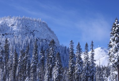 view of Hayrick and Hoodoo Buttes near Santiam Pass Oregon