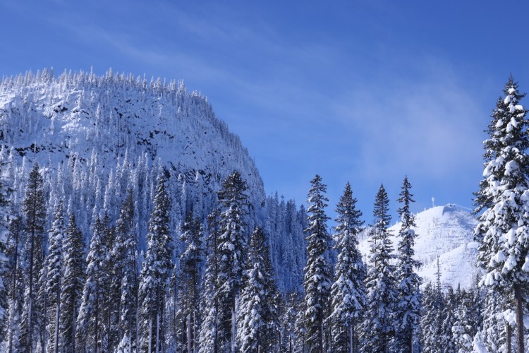 view of Hayrick and Hoodoo Buttes near Santiam Pass Oregon