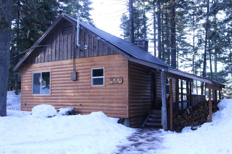 cabin in the snow