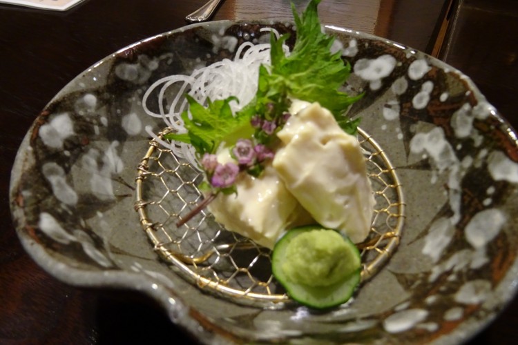 close up of Japanese tofu on a plate