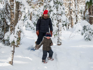 Traversing the hill without a tumble. 