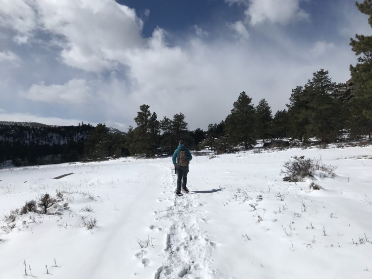 snowshoeing, Elk Creek trail, Colorado