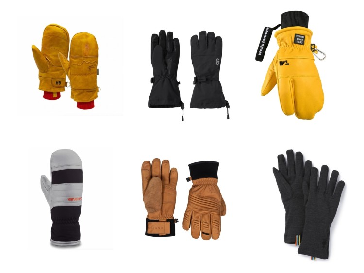 glove compilation of six pairs of gloves