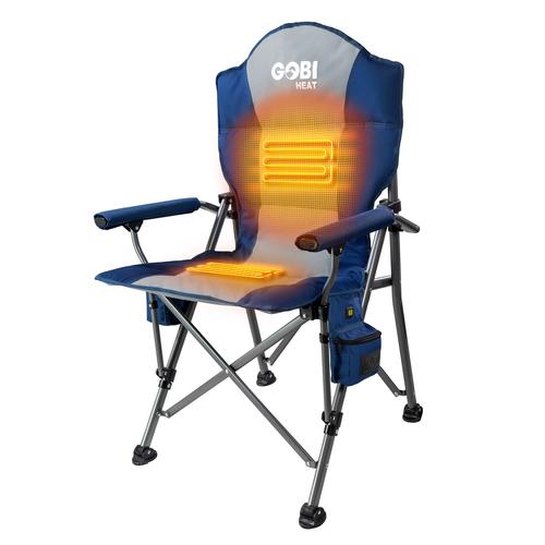outdoor retailer gear: product photo: Gobi Heat Terrain Heated Camping Chair with heat locations highlighted