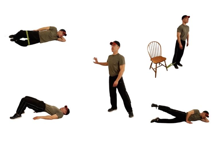 hip exercise compilation background removed