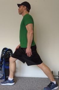 demo of the standing calf stretch