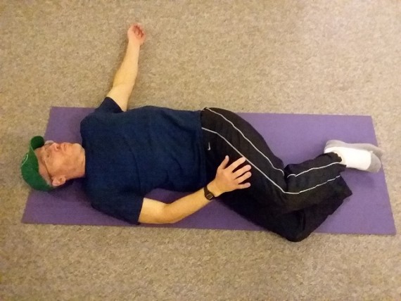 supine twist- back exercise