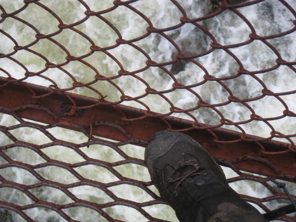 Bridger on a bridge