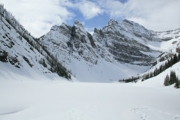 It's definitely still winter if you hike above Lake Louise in April