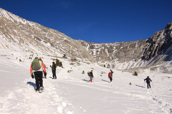 November Snowshoe Touring in Ptarmigan Cirque