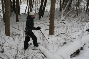 These snowshoes were incredible in the deep snow down the hill