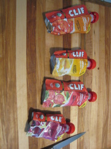 Clif energy foods are available in a variety of flavors and pouch sizes.