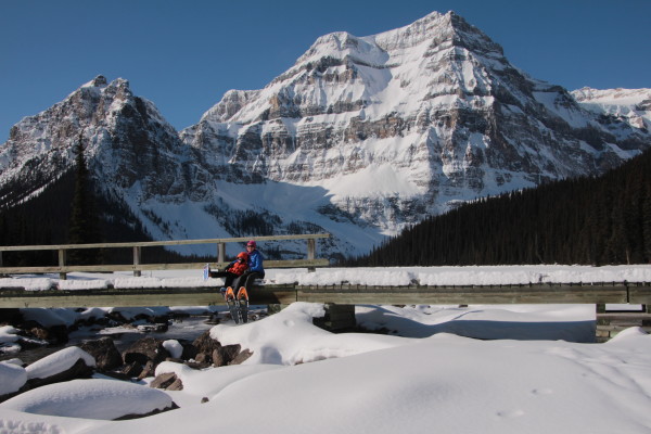 Taking a rest on the summer trail across Shadow Lake