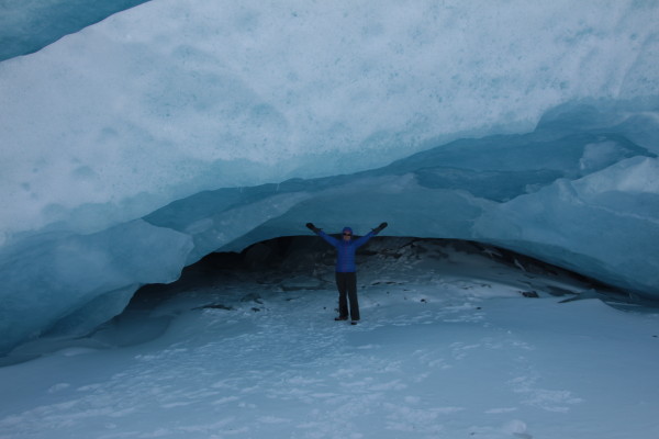 Inside the Athabasca Glacier Ice Cave