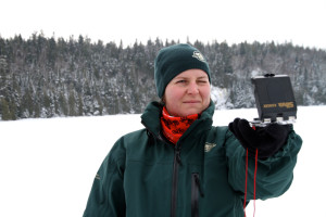 Using a compass makes snow tagging a whole lot easier Jenn Smith Nelson