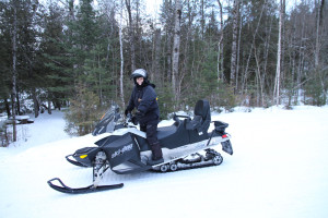 Set to jet on a Bombardier snowmobile Jenn Smith Nelson