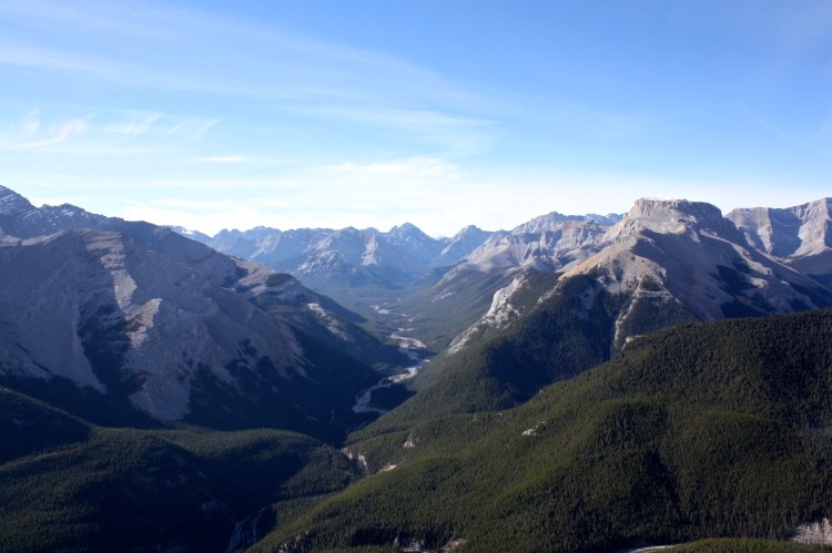 beautiful view of the mountains under blue sky