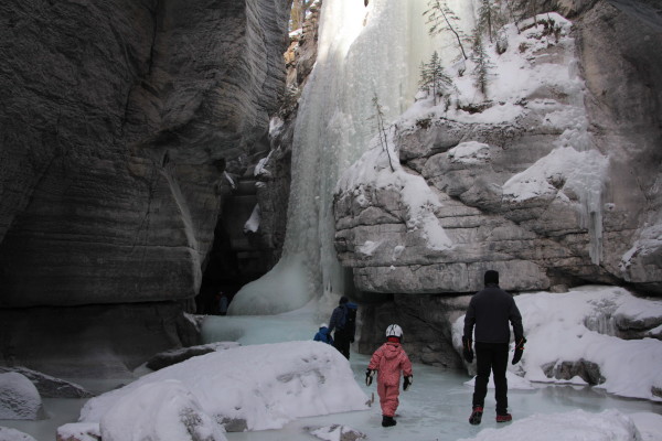 Easy Canyon Hiking and Ice Walking in Jasper