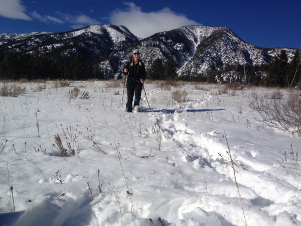 Trails are great, but there's lots of off piste snowshoeing at Refuge Point. 