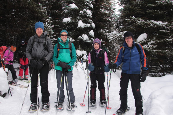 Guests always have the option to snowshoe or ski each day