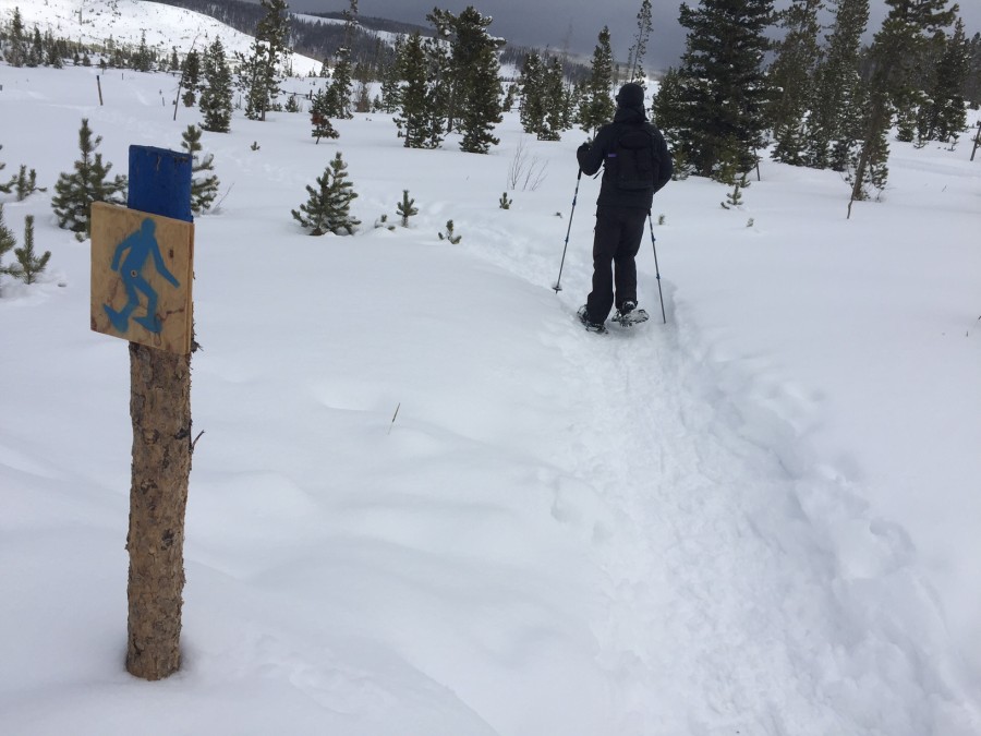 Snowshoe trail at Devil's Thumb Ranch. Photo by Kim Fuller.