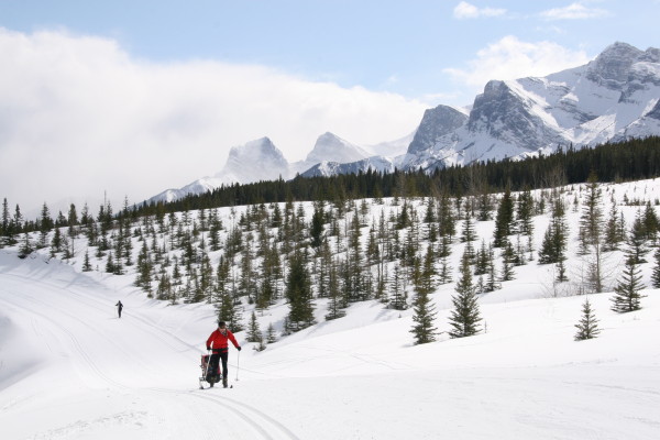 Skiing at the Canmore Nordic Centre