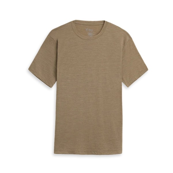 outdoor summer gear product photo: Ibex Merino Tencel T-shirt - gold