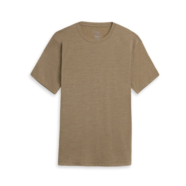 outdoor summer gear product photo: Ibex Merino Tencel Tee- gold