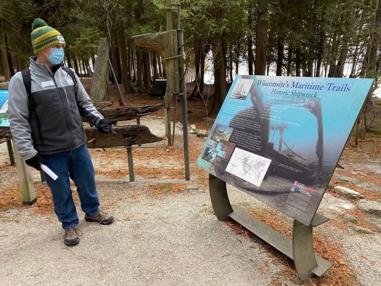 man on WI Maritime Trails 