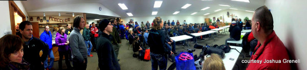 Pre-Race meeting hosted by RDs Helen and Chris Scotch plays to a full house at the KOC hall