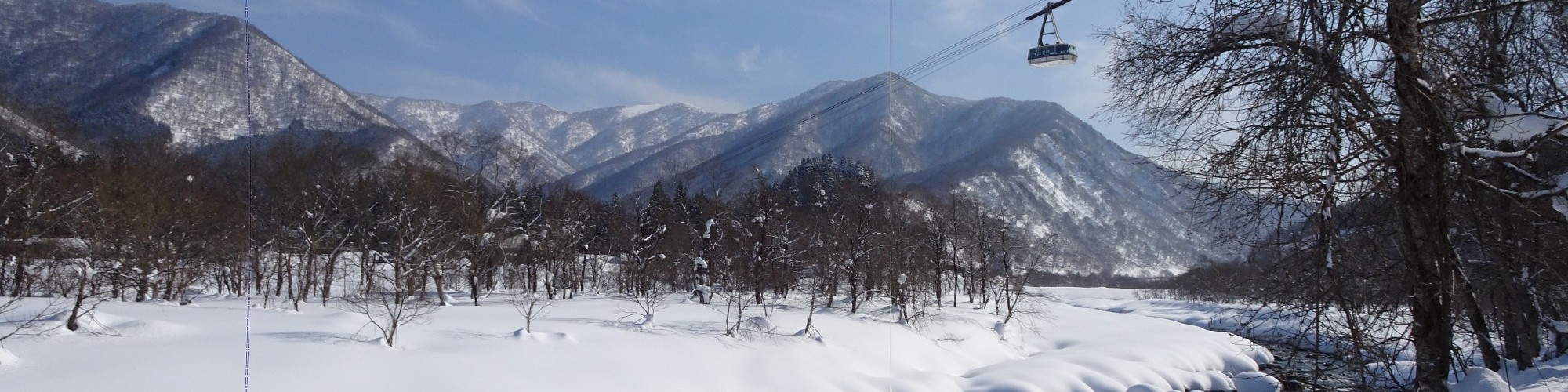 view of a snowy river