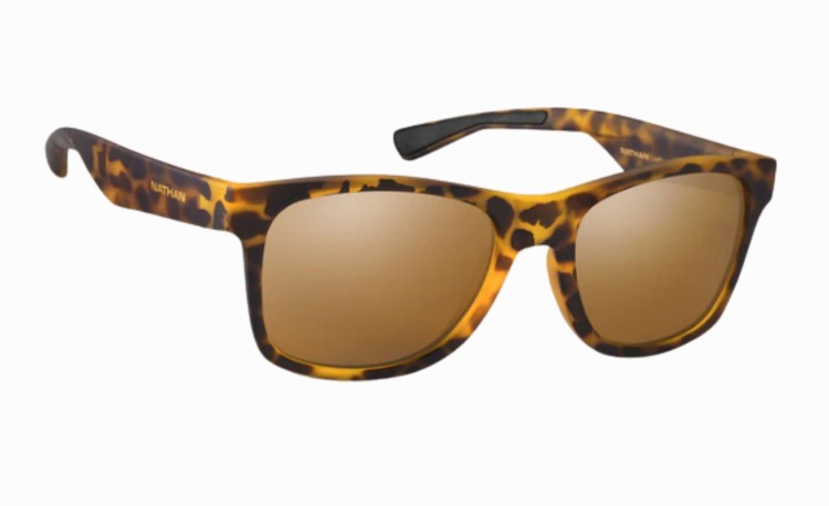 active lifestyle sunglasses: product photo: Nathan Sports Sunrise sunglasses brown tortoise