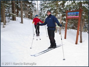 Snow trails on the Heron paths; main route for the race (photo courtesy Nancie Battaglia)