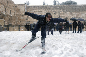 Rare snowstorm in Jerusalem, January 2013